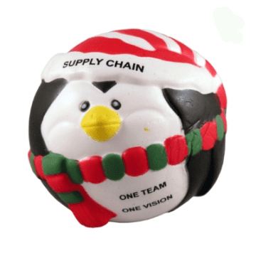 Christmas Penguin Stress Shape
