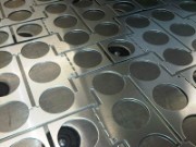 CNC punched nest of aluminium components