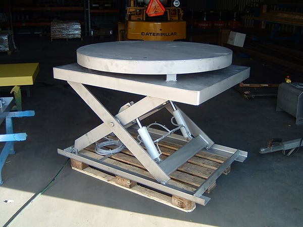 stainless steel scissor lift with turn table