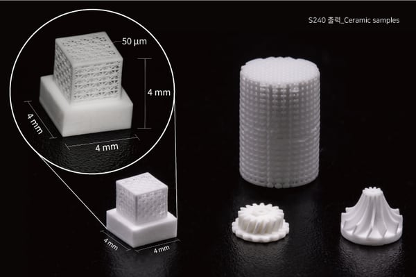 micro 3d printing lattice in ceramic material