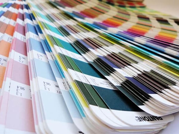 We colour match inks to many Pantone shades.