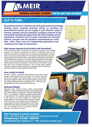 Leaflet - Cut to Falls Insulation