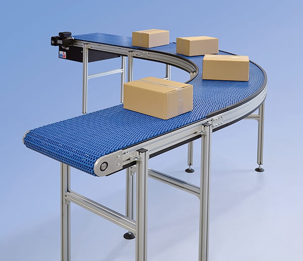 KMF-P 2040 curved modular belt conveyor