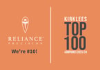 Reliance Placed 10th in Kirklees Top 100 Companies 2023/24 List