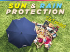 FOR SUN & RAIN PROTECTION HERE'S AN UMBRELLA FOR ALL WEATHER CONDITIONS 