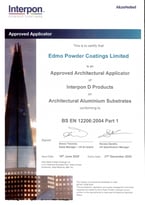 Edmo Powder Coating - Approved Architectural Applicator - Interpon D Products