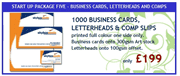 1000 Business Cards, Letterheads & Comp Slips