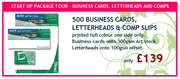 500 Business Cards, Letterheads & Comp Slips