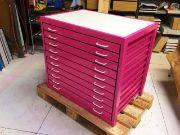 Custom paint finish metal A1 plan chests