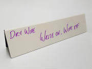 Write On Wipe Off Name Plate
