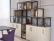 Matrix Grid Storage with Base Cupboard