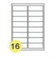 A4 label sheets with 16up