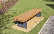 Langley Timber Bench With Steel Flat Legs - LBN119