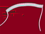 2 Core White LSZH Coiled Cables