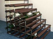54 bottle double depth under stair wine rack