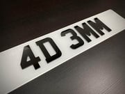 4D Number Plate Digits