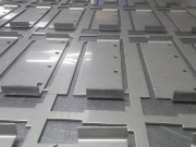 Steel sheet metal parts bent on a CNC punch press