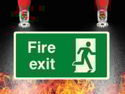 Glow in the dark fire exit signs