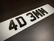 4D 3mm Number Plate Letters