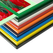 Plastic poster frames to display signs