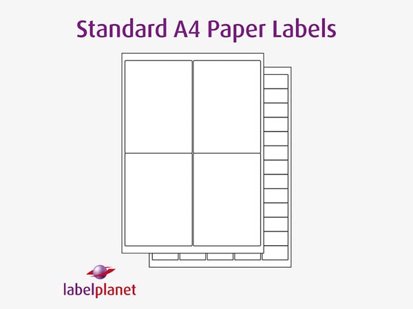 Standard A4 Paper Labels