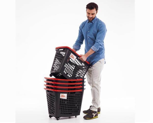 Easy Trolley Basket Stacking