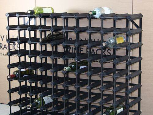 90 Bottle Wine Rack Black