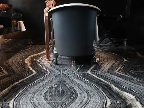 Black Wave marble floor for Mandrake Hotel