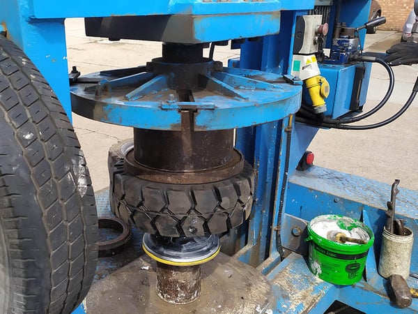 Forklift Tyres Fitted On Your Site