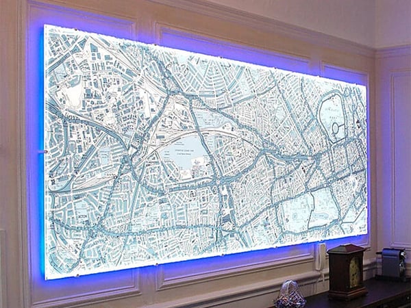 Back-Lit Two Tone Map