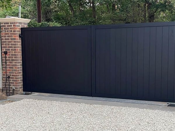 Matt Black Aluminium Gates