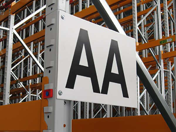 Warehouse Aisle Signs