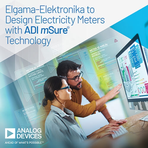 Elgama-Elektronika to Design Electricity Meters with Analog Devices