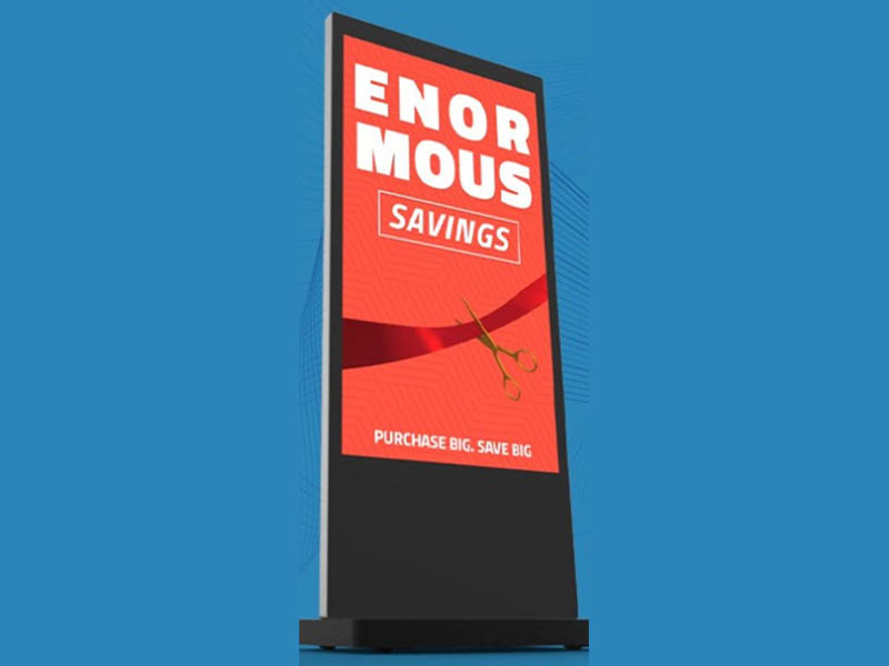 Digital Poster. 50" Freestanding