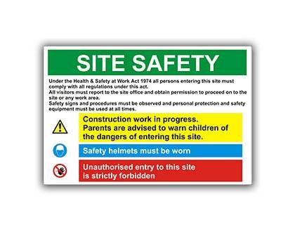Construction Site Management Signage
