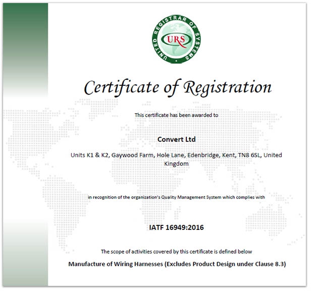 We are now IATF 16949:2016 certified!