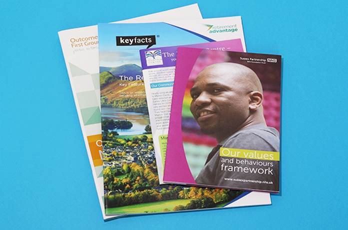 Printed brochures - silk, gloss and matt finishes