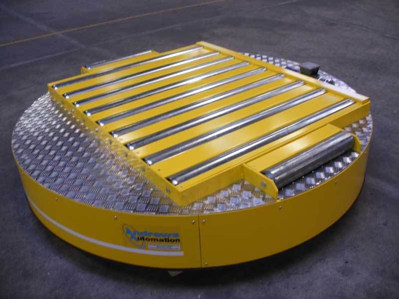powered roller turntable unit