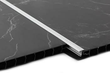 Silver Infill for PVC Cladding