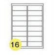 A4 label sheets with 16up