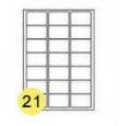 A4 label sheets with 21up