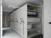 Mobile Shelving in Portable Building or Container