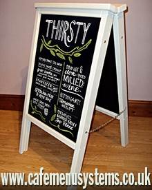 Traditional A-Frame ChalkBoard with painted Frame