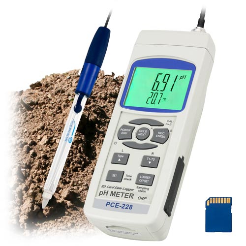pH meter model PCE-228 now available with lots of additional probes