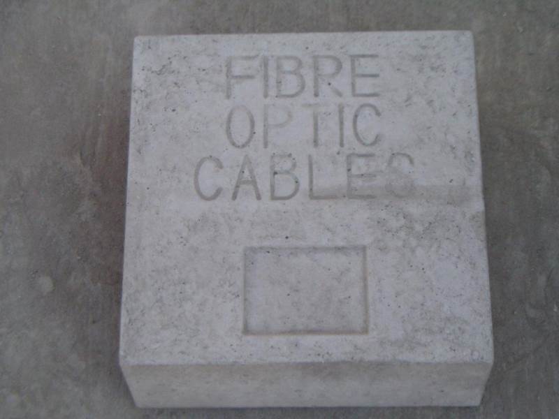 Concrete Marker Block - Fibre Optic Cables