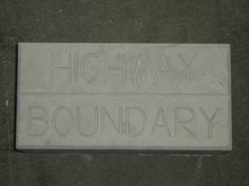 Concrete Marker Block - Highway Boundary