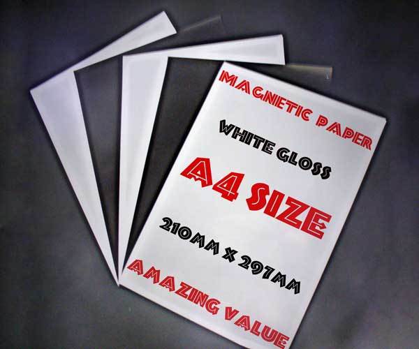 White Gloss Magnetic Paper