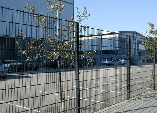 Black Pallas Welded Mesh Fencing