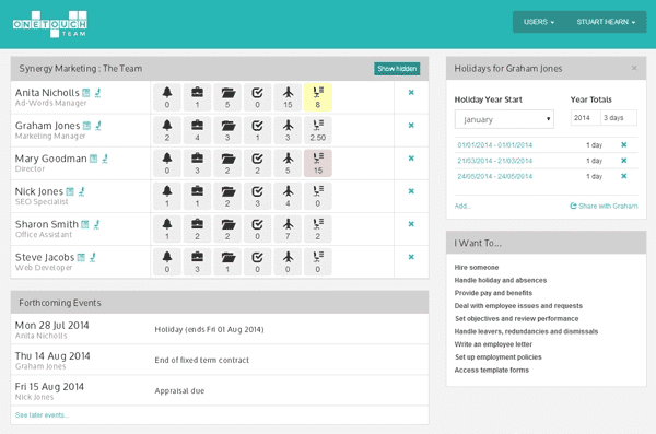 One Touch Team Small Business HR Software