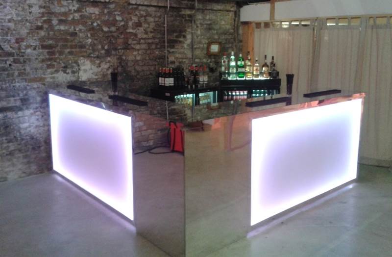 LED Bar Hire - L Shape Mobile Bar